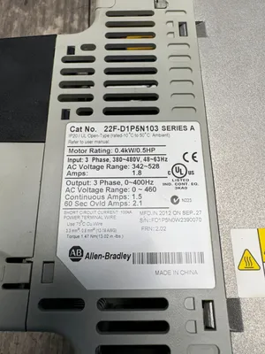 USED ALLEN BRADLEY 22F-D1P5N103