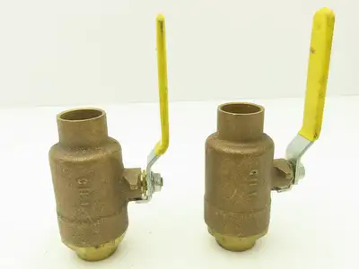 Apollo 1" Bronze Sweat Ball Valve with Drain Port 400 WOG  Lot of 2