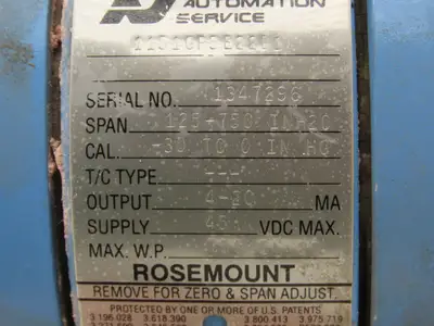 Rosemount M-618SCT316SS 1151GP5E22B1 Pressure Transmitter 45VDC & Valve