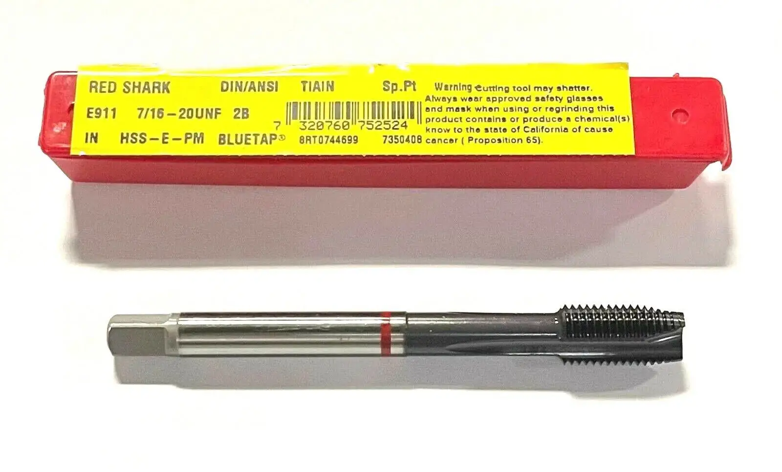 Dormer 7/16-20 Tap HSS-E-PM Spiral Point Plug Tap TiAlN Coating H5 Machine Tap