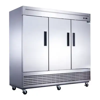 New | in-Stock Dukers New Dukers D83F Stainless Steel Solid 3-Door Commercial Reach-in Freezer Freezers Illinois US | Falcon Restaurant Supply #1376277