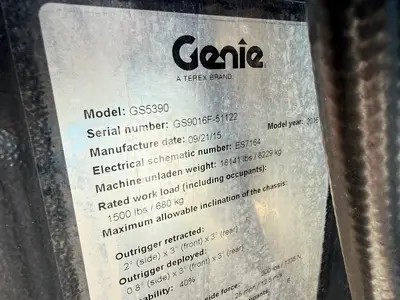 Used 2015 GENIE GS-5390 RT Scissor Lifters Utah US | Global Remarketing #1285368