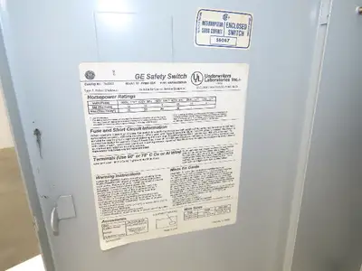 General Electric TH3362 GE Safety Disconnect Switch 60A 600VAC