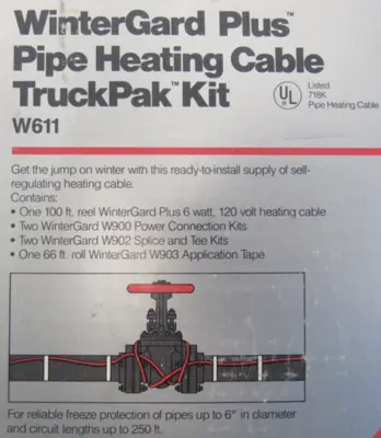 NEW RAYCHEM WGRDW61-100FT PIPE HEATING CABLE 120V W611 669051