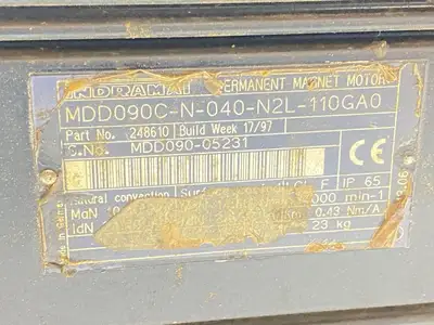 USED INDRAMAT SERVO MOTOR W/ ALPHA SPF 110-MX1-8,2-40/110S01