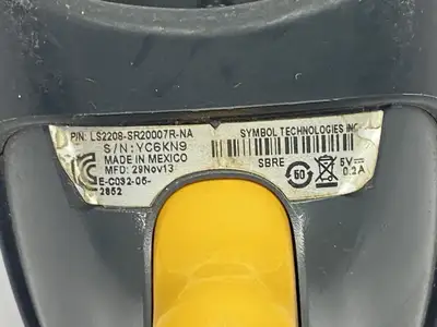 USED SYMBOL BARCODE LABEL SCANNER W/ CBA-U21-S07ZAR CABLE