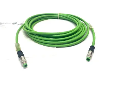 USED BECKHOFF DOUBLE ENDED ETHERCAT POWER CABLE M8 4-PIN