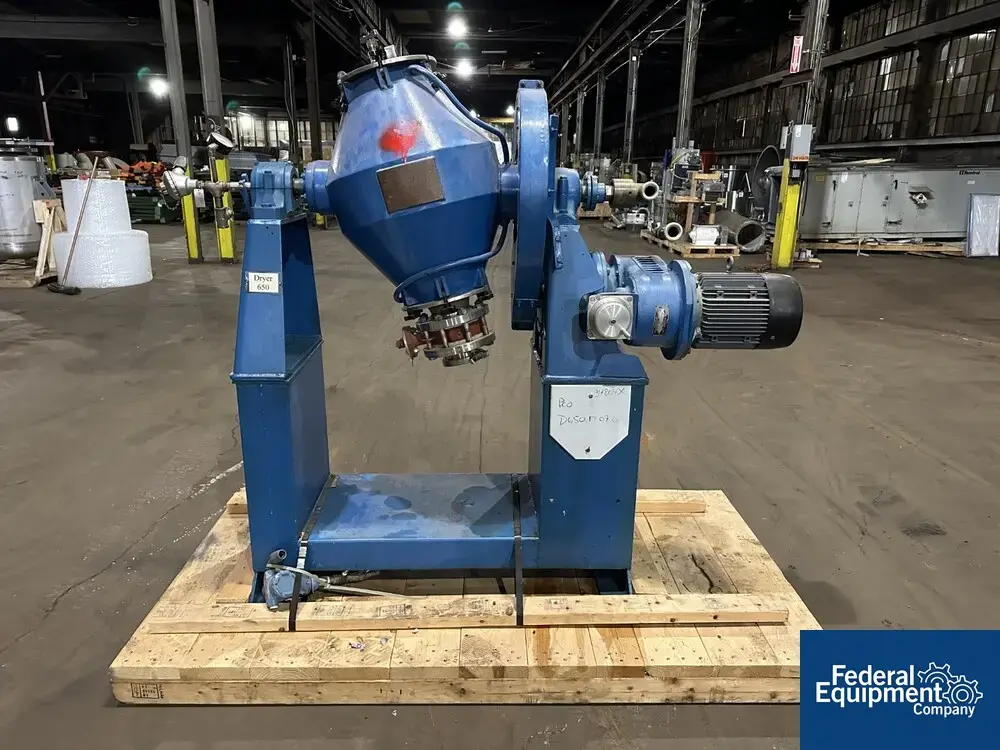 USED Baker Perkins 0.75 Cu Ft Baker Perkins Double Cone Vacuum Dryer, S/S
