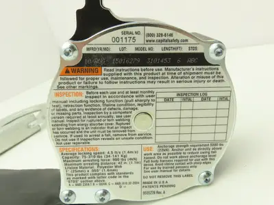 DBI-Sala 3101453 Rebel 6 Protecta Self Retracting Fall Safety Lifeline 6'