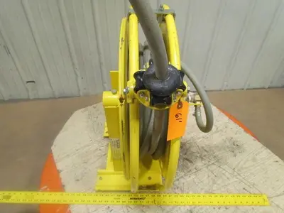 Aero-Motive Pow-R-Matic Spring Return Hose Reel 5/8"ID 60' HeavyDuty Steel Frame