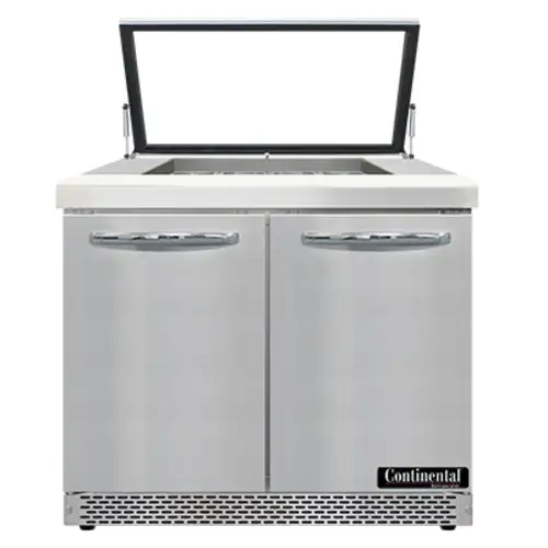 Continental SW36N12M-HGL-FB 36" Sandwich/salad Prep Table W/ Refrigerated Base, 115v