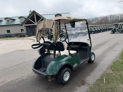 (1) 2015 E-Z-Go golf cart with a Kawasaki gas engine, includes Club canopy and ball washer, fold-dow...