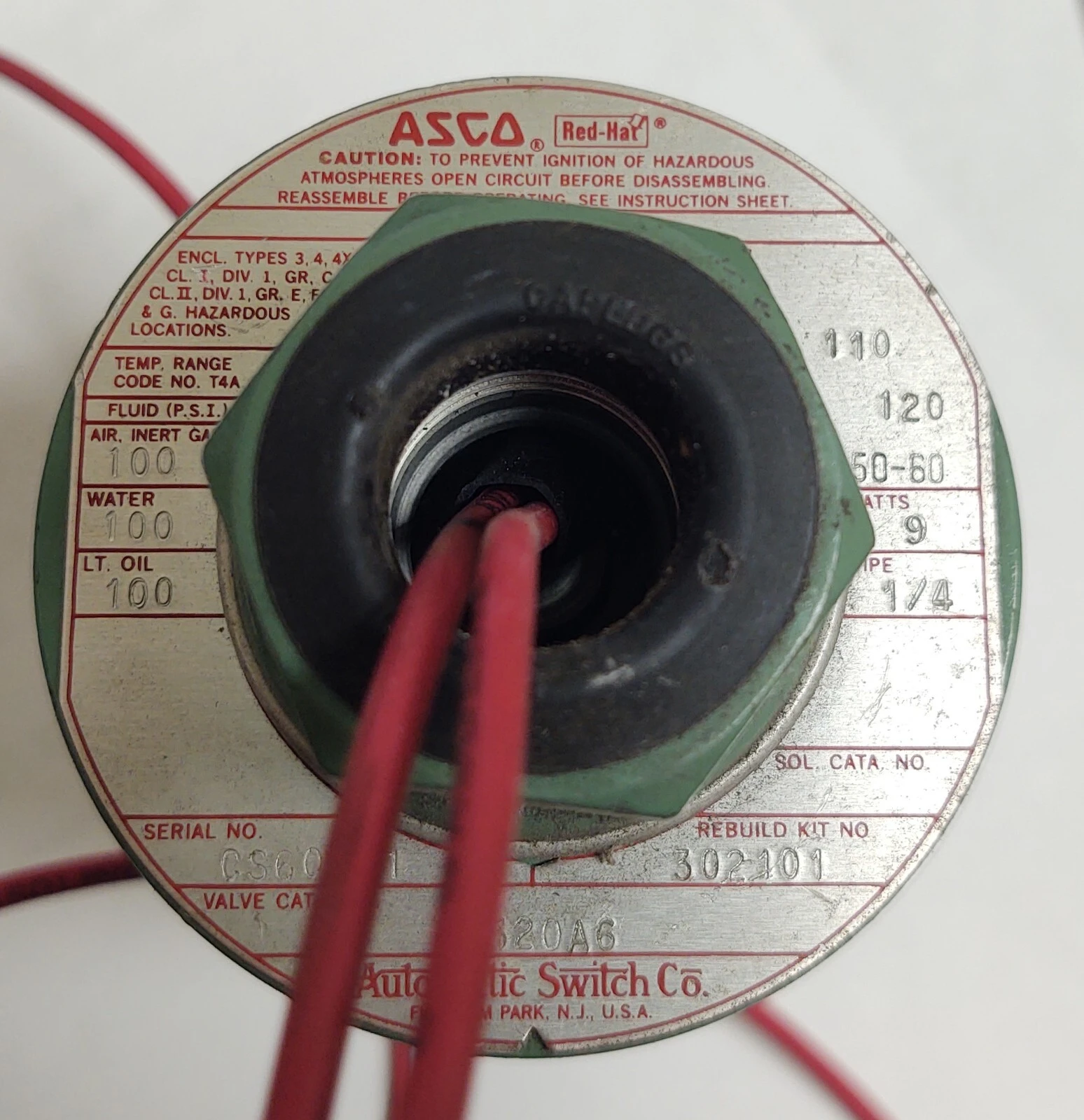 NEW ASCO, RED HAT, SWAGELOK, SMC, PARKER 8320A6 , 302101