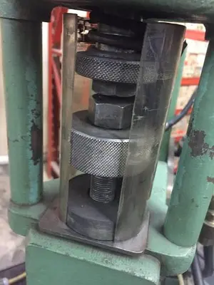 2845-220 Hugold Pneumatic 3 TON Press on Stand w/PLC Dual & Palm Controls