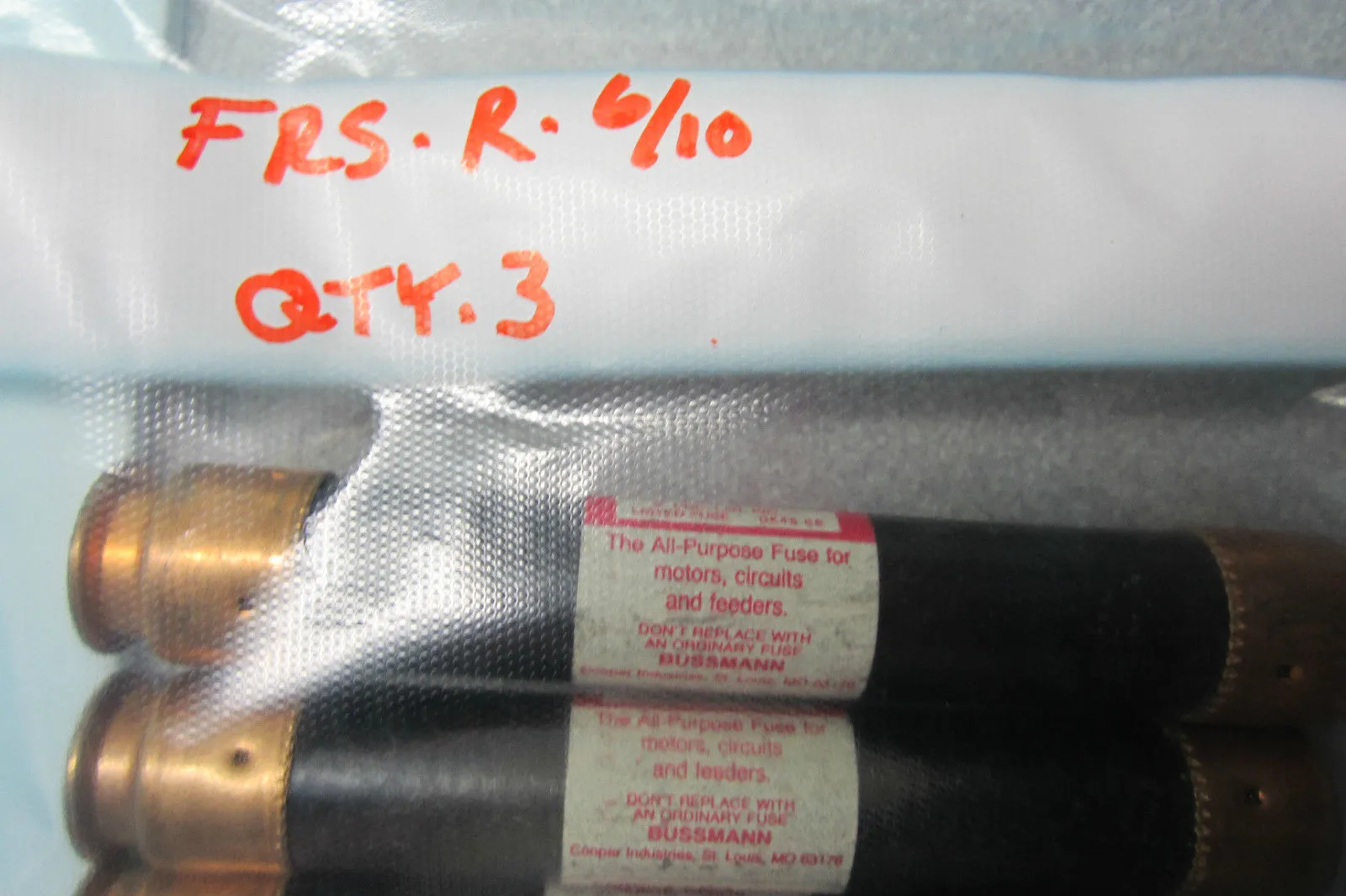 3 NEW FUSETRON FRS-R-6/10 FUSES FRSR610