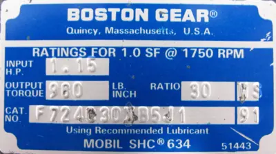 NEW BOSTON GEAR F724C30XB5J1 GEAR REDUCER 30:1