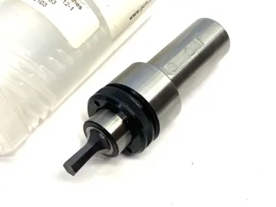 USED PCM GENEVIEVE SWISS 8MM ROTARY BROACHING TOOL HOLDER, 25MM SHANK