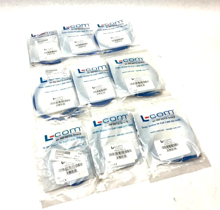 New | in-Stock L-COM ETHERNET PATCH CABLE CAT5E BLUE Cable & Wire | Maverick Industrial Sales #1104521