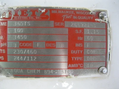 USED Dietz Electric Inc. Does not apply