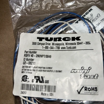 NEW Turck RSFV 40-2M/NPT/S849