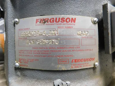 Ferguson ED90 Rotary Drive Indexer & Danfoss Cycletrol 2000 Speed Control Used
