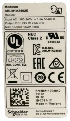 NEW SCHNEIDER ELECTRIC ABLM1A24025