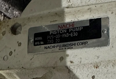 NACHI PVS-0B-8N3-E30 5HP HYDRAULIC SYSTEM