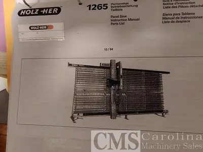 USED 1996 HOLZ-HER 1265S VERTICAL PANEL SAW