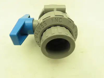 Plast-o-matic MBV100EPS-CP True Blue 1" NPT Socket True Union Ball Valve EPDM