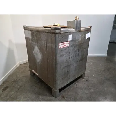 Used 395 Gal Stainless Steel Portable Liquid Tote Bin
