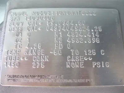 USED Micro Motion R050S113NCAAEZZZZ