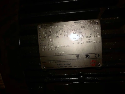 30 hp 1190 rpm 460v Frame 326T US Motors AC Motor , Unused