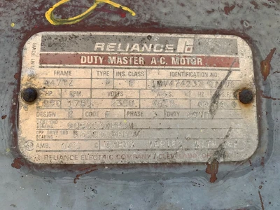 Reliance 250 Hp, 1785 RPM