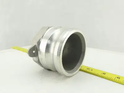 Anodized Aluminum Cam-and-Groove Hose Coupling Size 3 Plug 2 NPT Male End