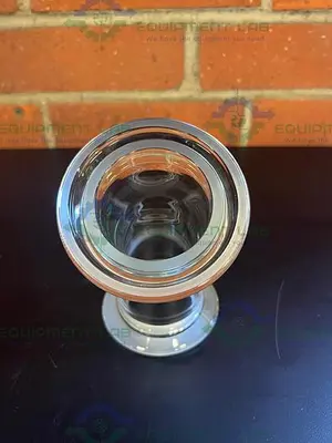 USED CHEMGLASS TH-2001-282LP 60MM FLAT FLANGE TO 60MM FLAT O-RING FLANGE ADAPTER