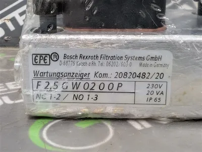 Bosch Rexroth F2,5GW0200P Maintenance Indicator New NIB