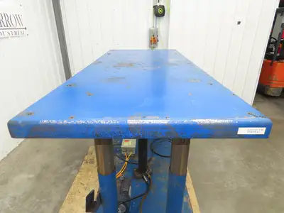 1000lbs Hydraulic Lift 4 Post Work Table Bench 71x31" Top 32-48" Lift 120V