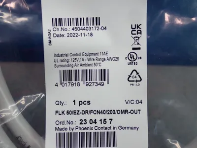 NEW PHOENIX CONTACT FLK 50/EZDR/FCN40/200/OMROUT