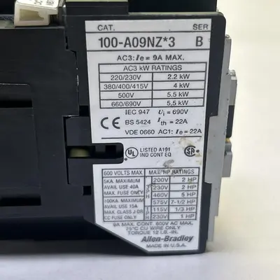 USED ALLEN-BRADLEY 100-A09NZ*3