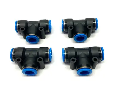 New | in-Stock Festo Push-In T-Connector for 12mm OD Tubing LOT OF 4 Parts (Hydraulics and Pneumatics) Michigan US | Maverick Industrial Sales #1391148