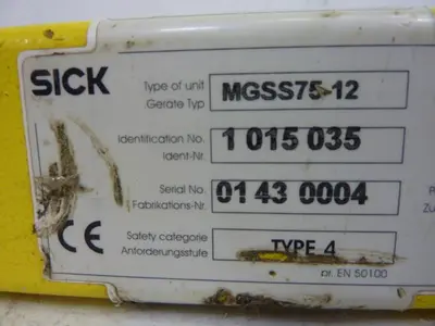 USED SICK OPTIC ELECTRONIC MGSS75-12