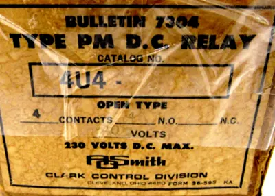 NEW JOSLYN CLARK 4U4 RELAY 240V BULLETIN 7304