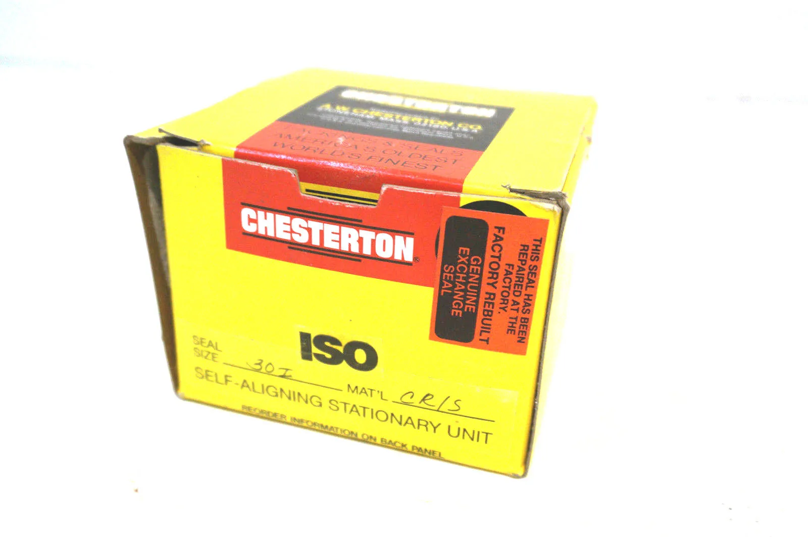 NEW CHESTERTON ISO SELF ALIGNING STATIONARY UNIT SEAL SIZE 30I