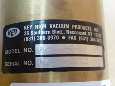 USED KEY HIGH VACUUM PRODUCTS INC BL-200-0-K