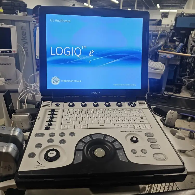 Used GE Refurbished GE Logiq E Ultrasound Machine w/ Convex Transducer Probe Medical Imaging - Other Texas US | PT Medical Technologies #1458819