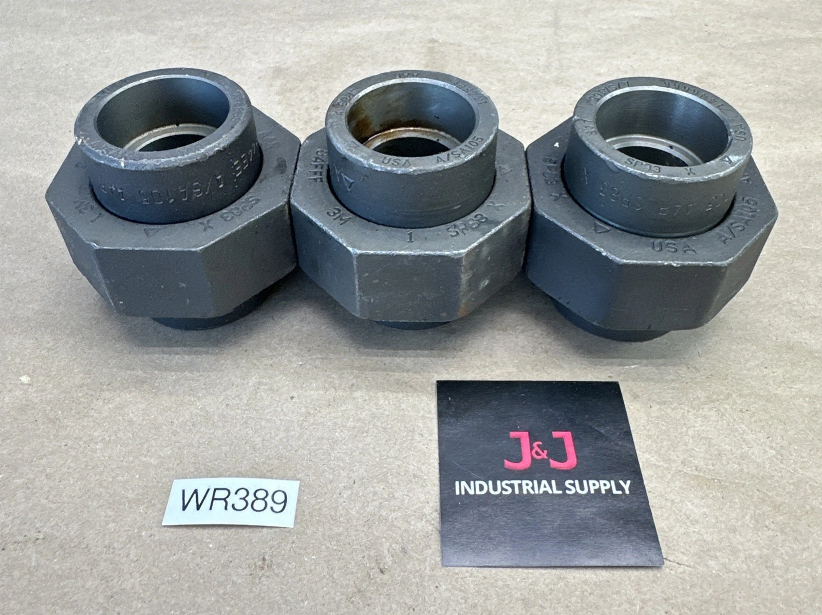 1" 3000 Socket Weld Union SA/A105 Forged Steel Fitting || (3) NOS - WARRANTY!