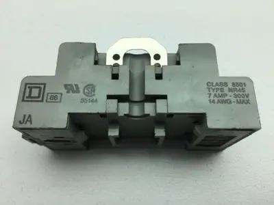 Square D NR45 Base 7A 300V DIN Rail Mount Lot of 9