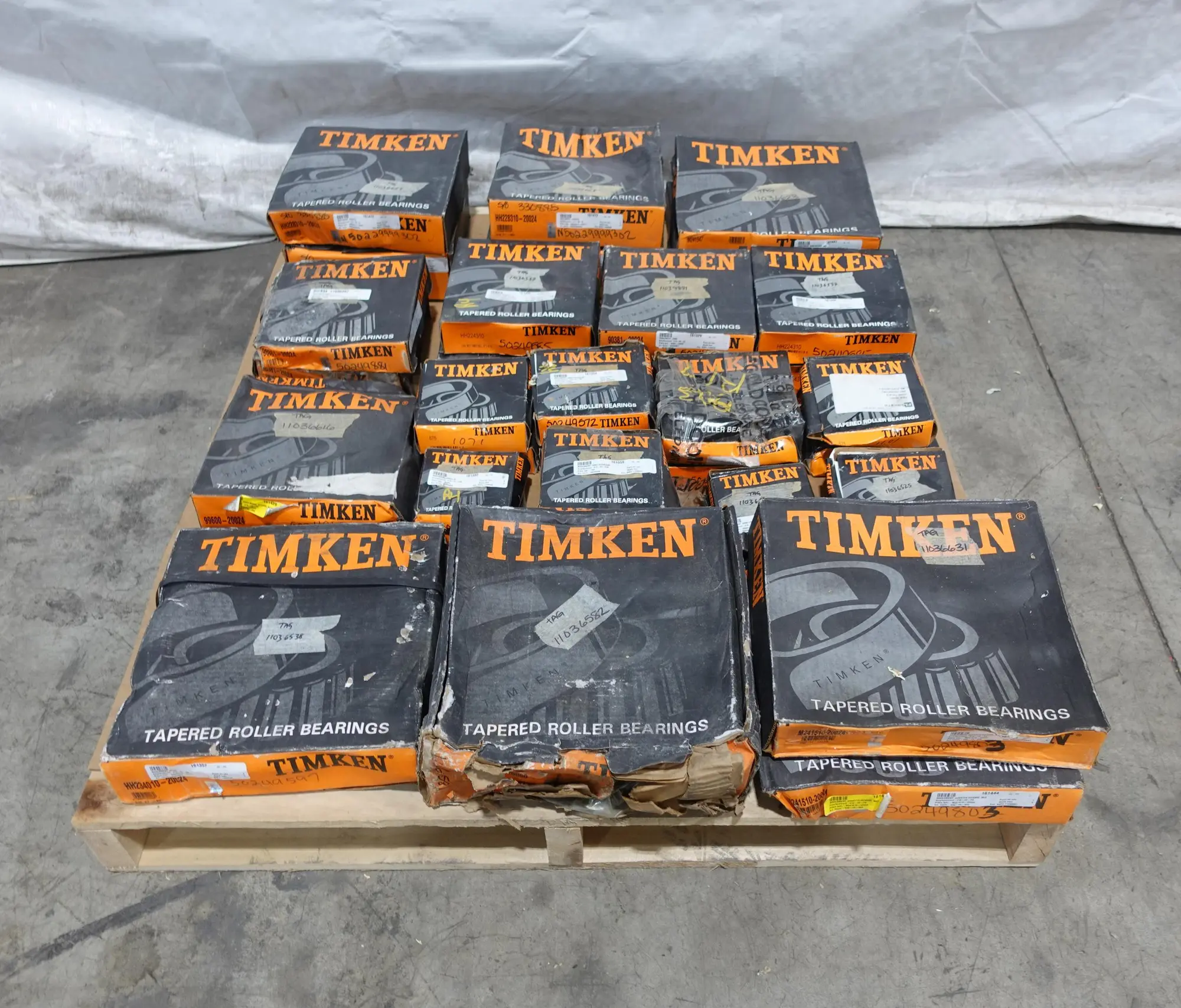 PALLET OF ASSORTED TIMKEN ROLLER BEARINGS