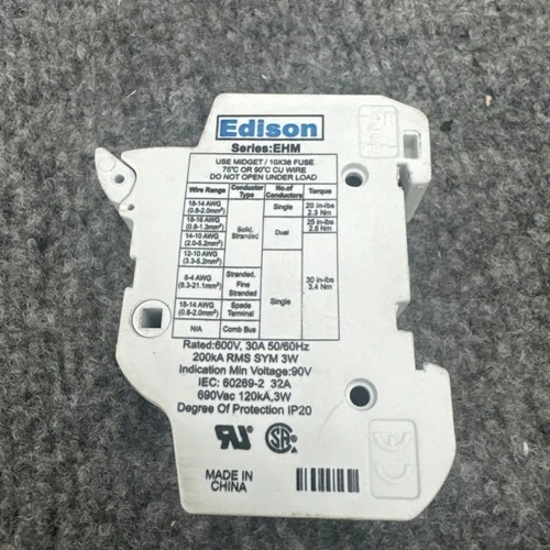 Used Edison EHM Series Fuse Accessories California US | Davliegogo LLC #1706597
