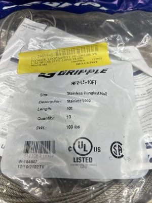 NEW Gripple HF2-LS-10ft